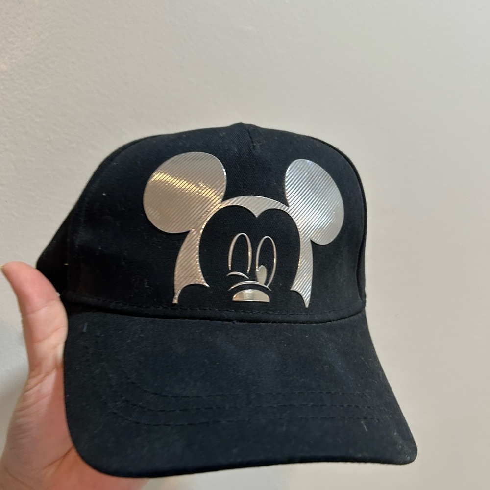 Disney Black and Silver Mickey Mouse Cap